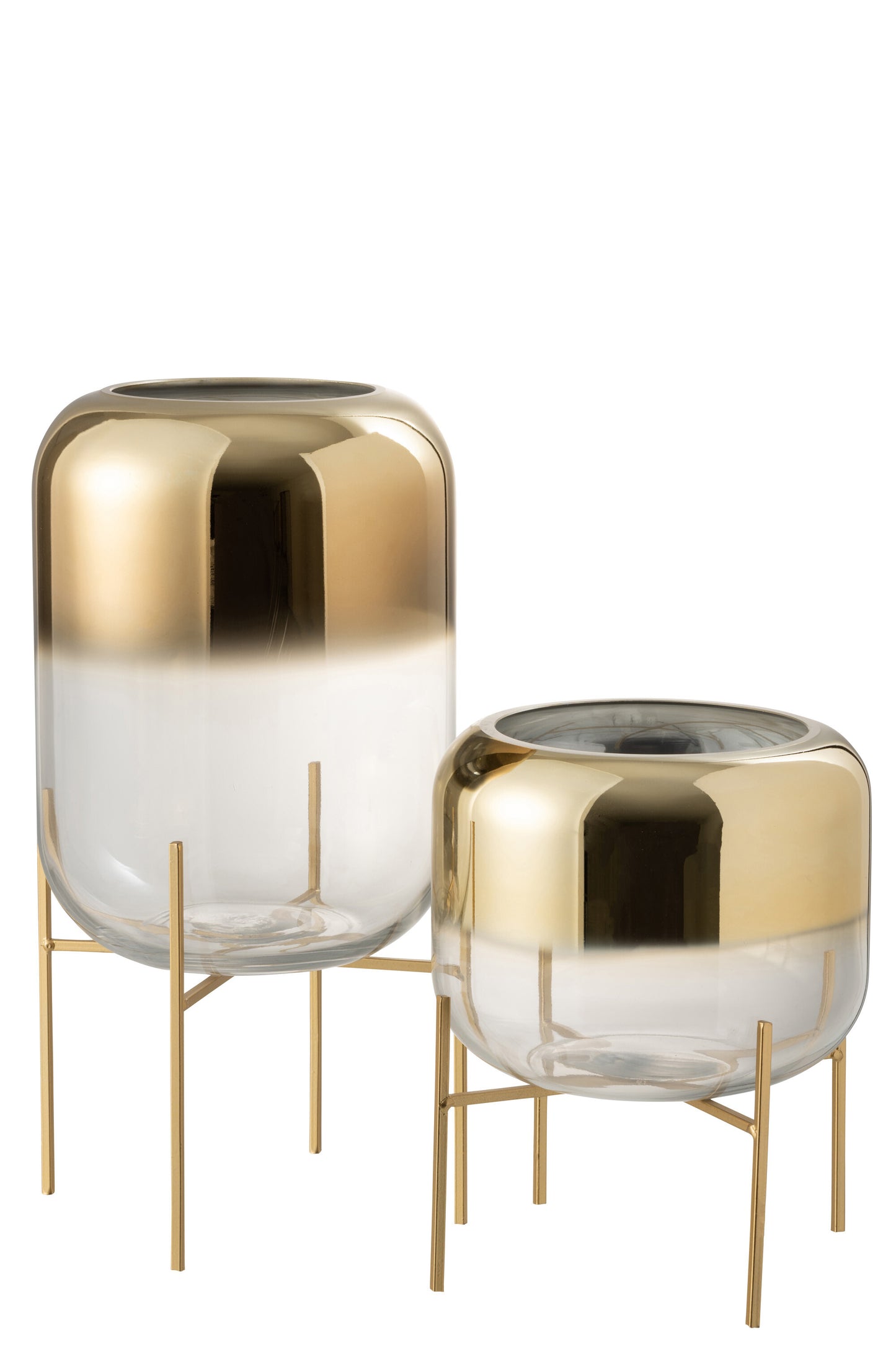 VASE OCEANNE GLAS GOLD/TRANSPARENT LARGE