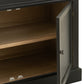 Bücherschrank mit Leiter Holz / schwarz/ natur