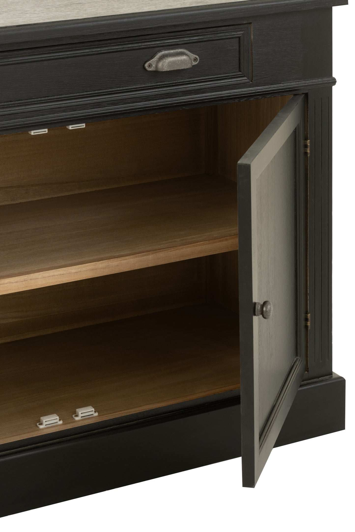 Bücherschrank mit Leiter Holz / schwarz/ natur