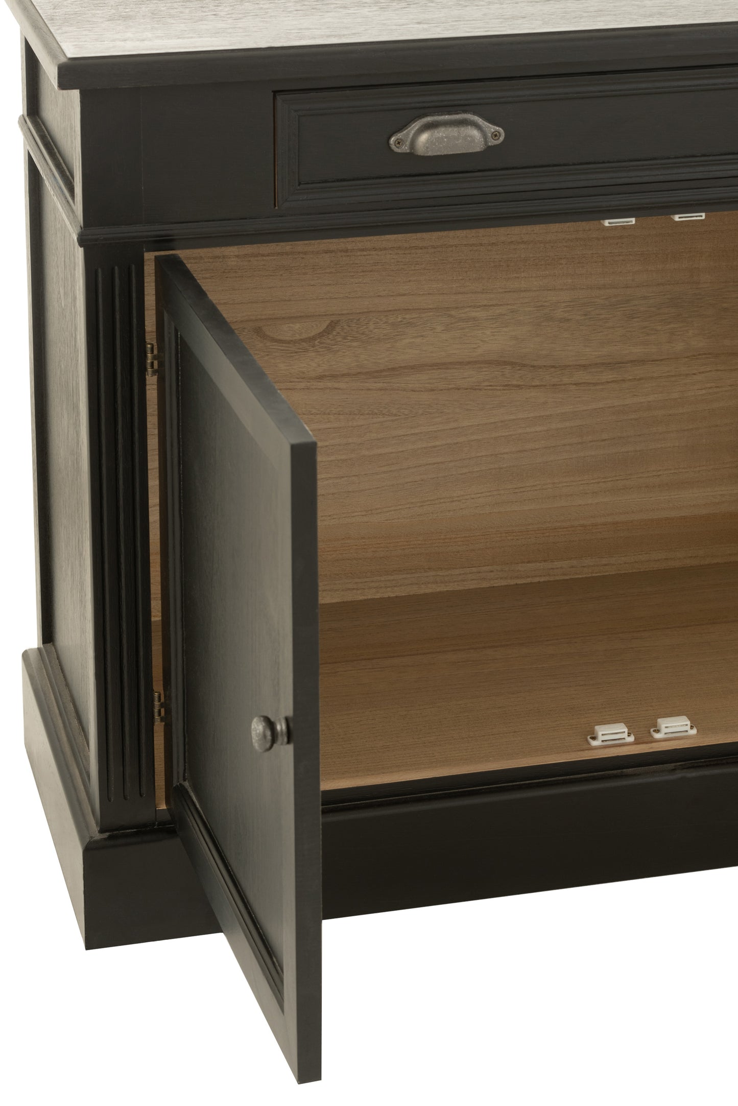 Bücherschrank mit Leiter Holz / schwarz/ natur