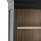 Bücherschrank mit Leiter Holz / schwarz/ natur
