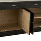 Bücherschrank mit Leiter Holz / schwarz/ natur