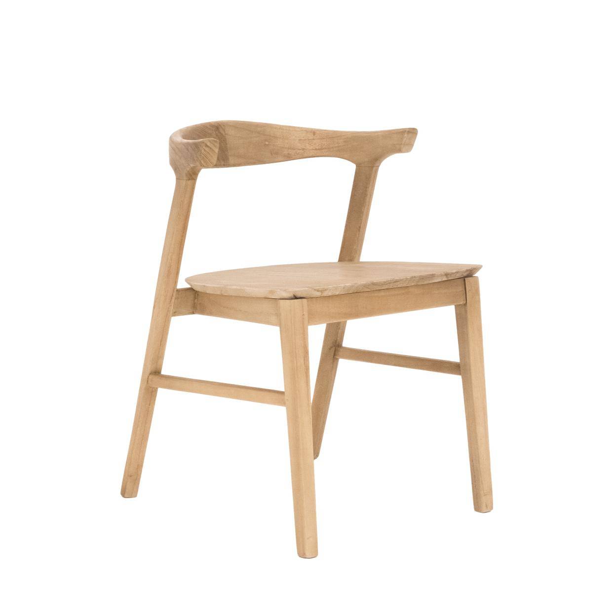 HSM Collection-Esszimmerstuhl Flow-53x59x73-Natur-Teak