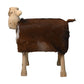HSM Collection-Schaap Shawn Large-58x34x62-Assorti/Naturel-Geitenhuid/Teak