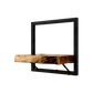 HSM Collection-Wandregal Levels Live Edge -32x22x32-Natur/Schwarz-Akazie/Metall
