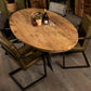 HSM Collection - Ovaler Tischplatte - 220x110x4 - Natur - Teak