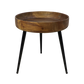 HSM Collection-Round Side Table Ventura-ø40x42-Natur/Schwarz-Mango/Metall