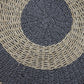 HSM Collection-Teppich -ø100-Natur/Grau-Raffia/Seegras