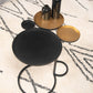 HSM Collection-Beistelltisch 4 Ebenen-61x53x50-Schwarz/Gold-Metall
