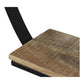 HSM Collection-Rundes Wandregal-80x16x80-Natur/Schwarz-Mango/Metall