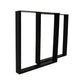 HSM Collection-Tafelpoot Modell U S/2-70x10x72 (75x25mm)-Schwarz-Metall