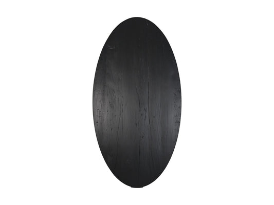 HSM Collection - Ovaler Tischplatte - 220x110x4,5 - Schwarz - Mango