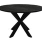 HSM Kollektion-Runder Esstisch Mosaik-140x140x77-Schwarz-Mango/Metall