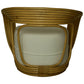 HSM Kollektion-Sessel Charly-65x85x42/71-Natur/Weiß-Rattan/Stoff