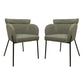 HSM Collection-Esszimmerstuhl Luca S/2-57x60x81-Hellgrau/Schwarz-Stoff/Metall