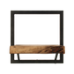 HSM Collection-Wandregal Levels Live Edge -32x22x32-Natur/Schwarz-Akazie/Metall