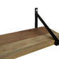 HSM Collection-Wandregal -100x25x20-Natur/Schwarz-Mango/Metall