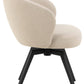 HSM Collection-Esszimmerstuhl Alma + Armlehne-80x58,5x60-Creme/Schwarz-Stoff/Metall