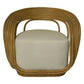 HSM Kollektion-Sessel Charly-65x85x42/71-Natur/Weiß-Rattan/Stoff