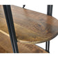 HSM Collection-Wandregal mit 4 Regalen-130x39x140-Natur/Schwarz-Mango/Metall