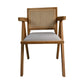 HSM Collection-Esszimmerstuhl Phi+ Sitz-52x54x83-Natur/Grau-Teak/Stoff
