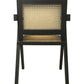 HSM Kollektion-Esszimmerstuhl-56x52x83-Schwarz/Natur-Mahagoni/Rattan