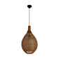 HSM Kollektion-Hängelampe-34x34x58-Natur-Rattan/Teak