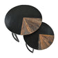 HSM Collection-Runde Beistelltisch Ronin S/2-ø60x45/ø45x40-Natur/Schwarz-Teak/Metall