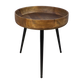 HSM Collection-Round Side Table Ventura-ø40x42-Natur/Schwarz-Mango/Metall