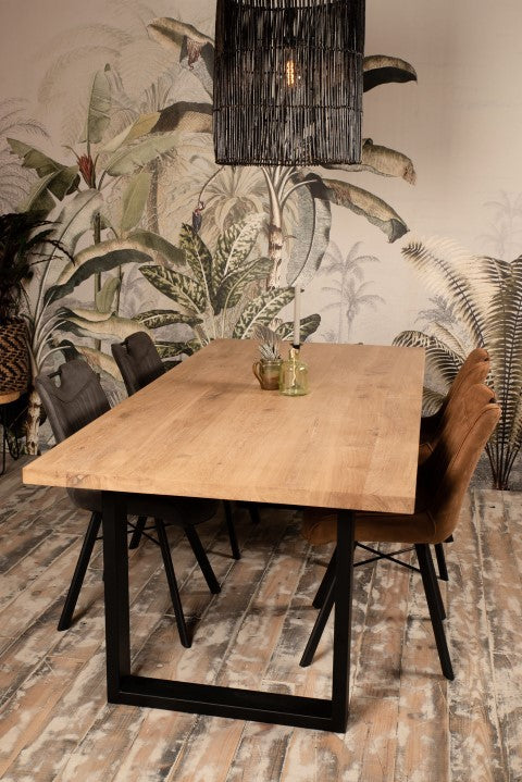 HSM Collection-Hängelampe-ø50x56-Schwarz-Rattan