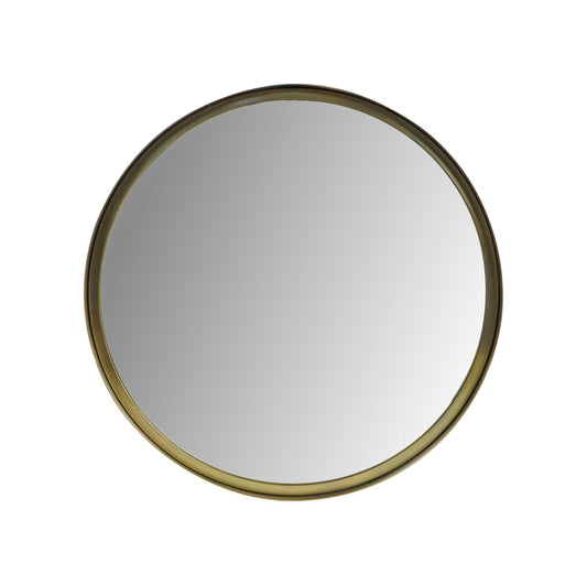 HSM Kollektion - Runder Spiegel - 50X2X50 - Gold - Metall