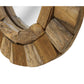 HSM Kollektion - Runder Spiegel - 40X40X4 - Natur - Teak