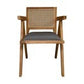 HSM Collection-Esszimmerstuhl Phi-52x54x83-Natur/Dunkelgrau-Teak/Stoff