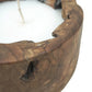 HSM Kollektion-Kerze Baumstamm Klein-ø20x10-Natur-Teak