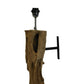 HSM Collection-Wandleuchte mit ovalem Schirm-38x19x90-Braun/Beige-Teak/Stoff