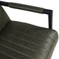 HSM Collection-Esszimmerstuhl Texas Mit Armlehne S/2-55x50x85-Grün/Schwarz-Leder/Metall