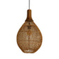 HSM Kollektion-Hängelampe-34x34x58-Natur-Rattan/Teak
