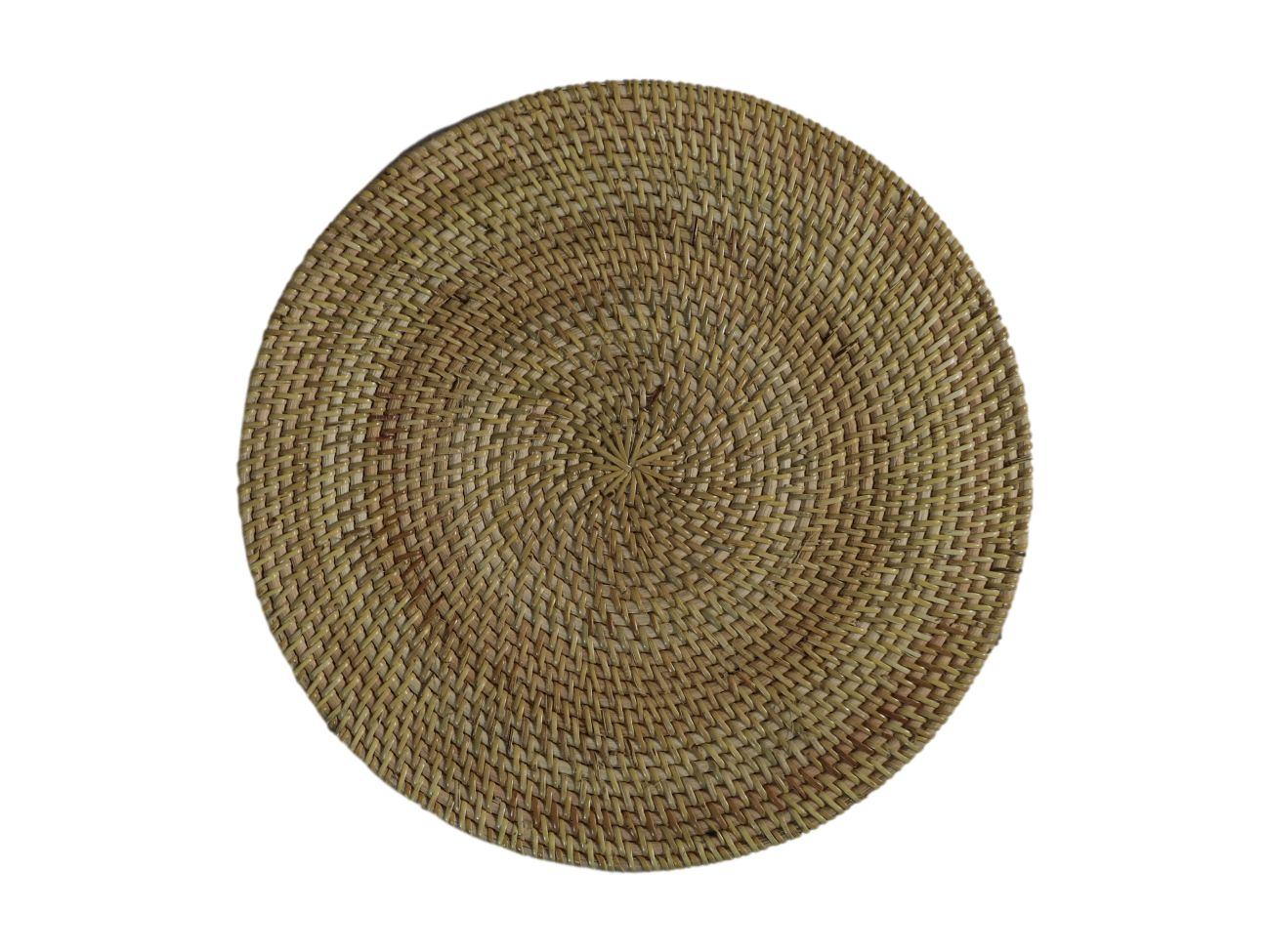 HSM Collection-Ronde Platzset -40x40x2-Natur-Rattan