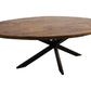 HSM Collection - Ovaler Esstisch Melbourne - 240x110x76 - Natur/Schwarz - Mango/Metall