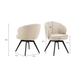 HSM Collection-Esszimmerstuhl Alma + Armlehne-80x58,5x60-Creme/Schwarz-Stoff/Metall