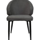 HSM Collection-Eetkamerstuhl Yuna S/2-60x54x82.5-Grau/Schwarz-Stoff/Metall