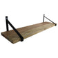 HSM Collection-Wandregal -100x25x20-Natur/Schwarz-Mango/Metall