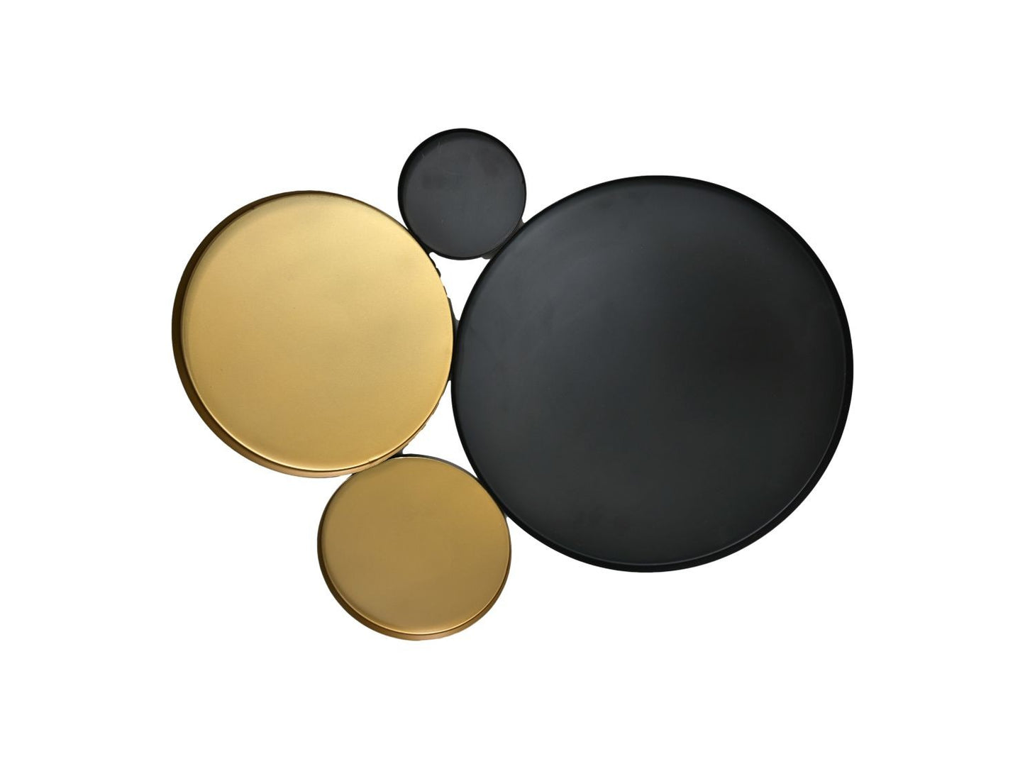 HSM Kollektion-Wanddekoration -61x47x2-Schwarz/Gold-Metall