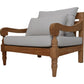 HSM Collection-Garten-Loungesessel Bahama-90x95x90-Natur/Weiß-Teak/Stoff