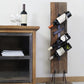 HSM Collection-Stand Weinregal 4 Flaschen-32x28x100-Braun/Schwarz-Teak