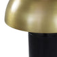 HSM Collection-Tischlampe mit Schirm-30x30x45-Schwarz/Gold-Metall