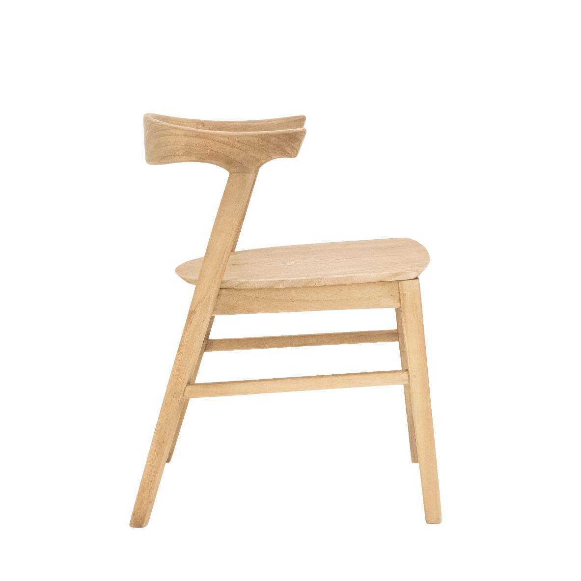 HSM Collection-Esszimmerstuhl Flow-53x59x73-Natur-Teak