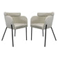 HSM Collection-Esszimmerstuhl Luca S/2-57x60x81-Weiß/Schwarz-Stoff/Metall