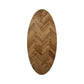 HSM Collection - Ovaler Tischplatte Fishbone - 220x110x4 - Natur - Eiche