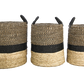 HSM Collection-Mandenset Malibu S/3-ø42x45 / ø38x42 / ø34x39-Natur/Schwarz-Wasserhyazinthe